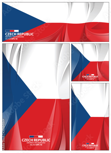 Abstract Czech Republic Flag Background