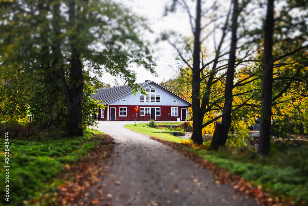 Autumnal view of old village Ruotsinpyhtaa, Finland. Autumnal view of old village Ruotsinpyhtaa, Finland.