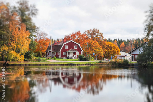 Autumnal view of old village Ruotsinpyhtaa, Finland. © Elena Noeva