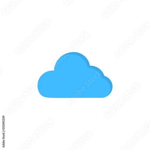 Cloud icon. Simple line, outline vector of two color weather icons for ui and ux, website or mobile application