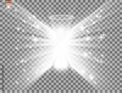 Christmas angel. Vector illustration. Angel on a transparent background.