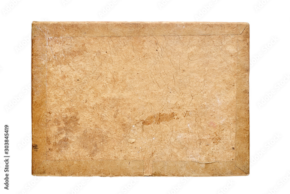 Vintage cardboard boxe isolated on a white background.