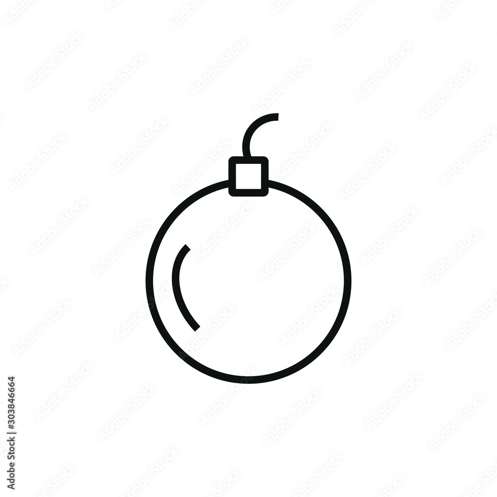 Bomb icon vector formed with simple shapes Bomb icon vector formed with simple shapes