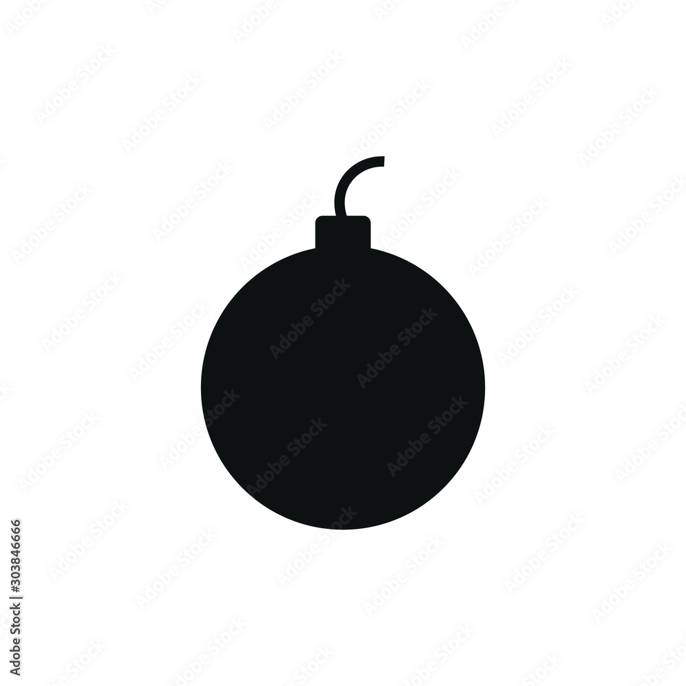 Bomb icon vector formed with simple shapes Bomb icon vector formed with simple shapes