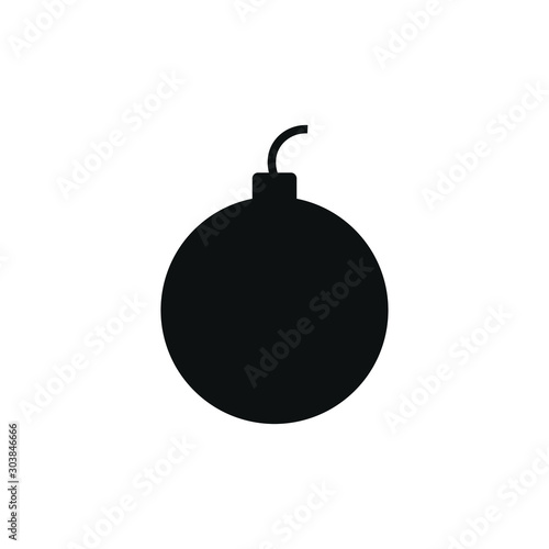 Bomb icon vector formed with simple shapes