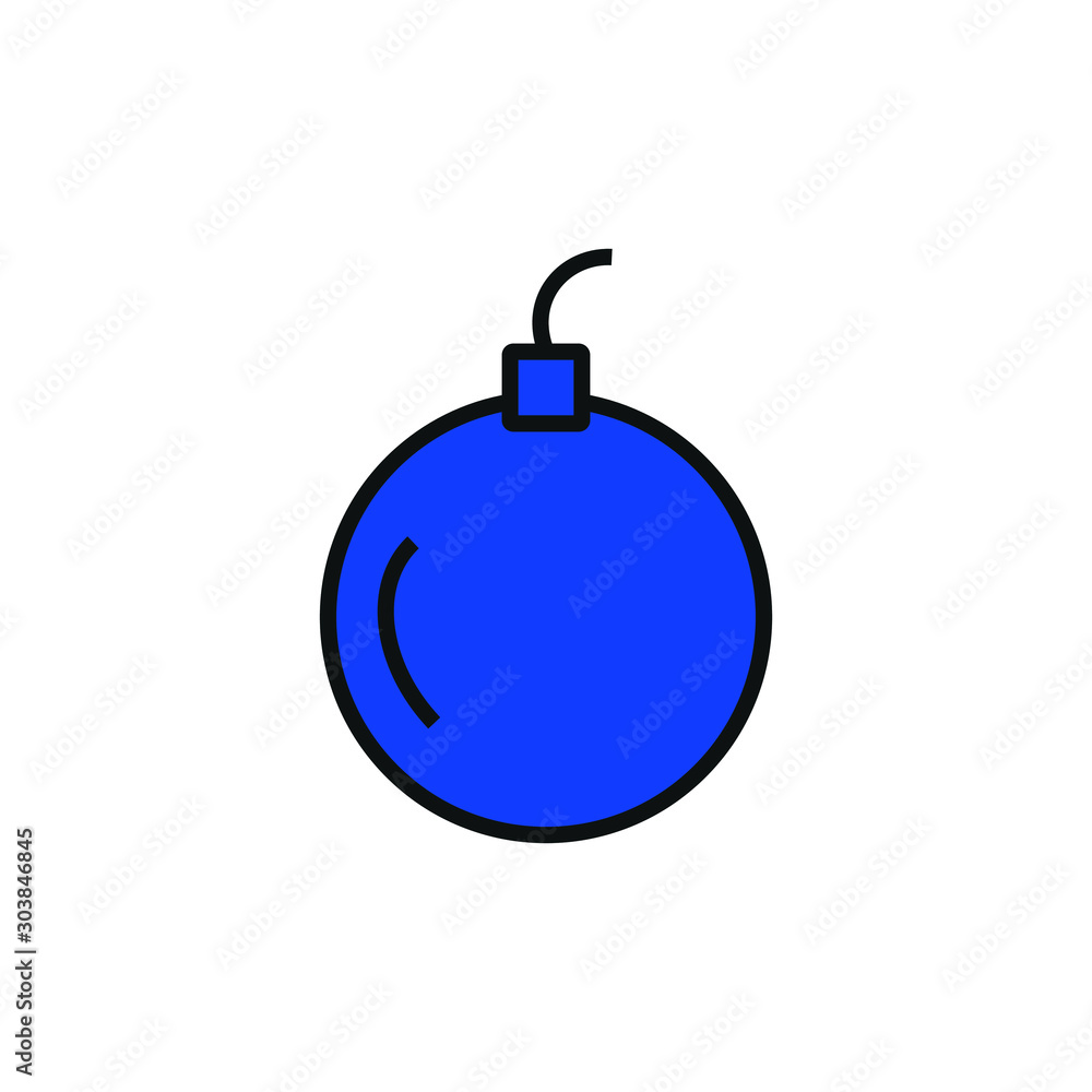 Bomb icon vector formed with simple shapes Bomb icon vector formed with simple shapes