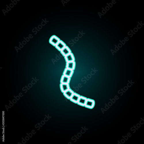 Bacterium neon icon. Simple thin line, outline vector of bacteria icons for ui and ux, website or mobile application