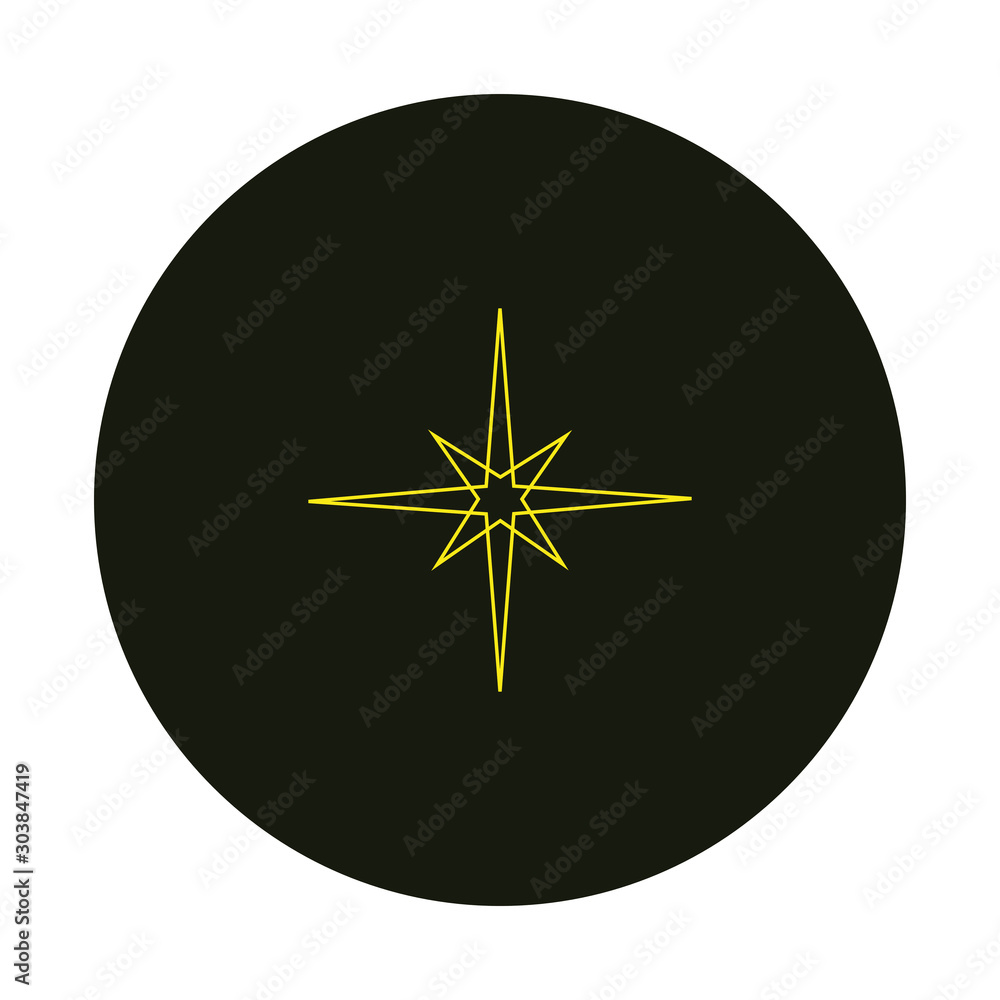 vector compass symbol icon formed with simple shapes vector compass symbol icon formed with simple shapes
