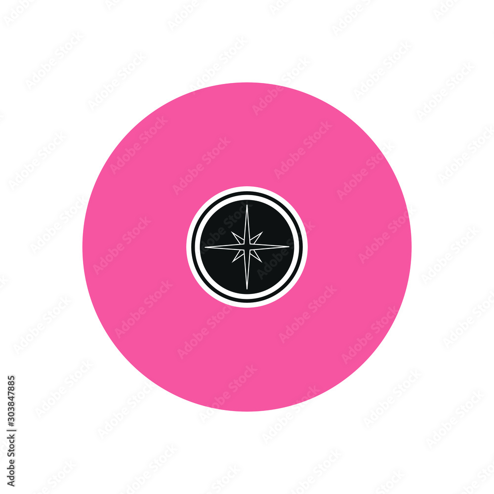 vector compass symbol icon formed with simple shapes vector compass symbol icon formed with simple shapes