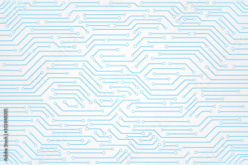 Abstract Technology Background   blue circuit board pattern