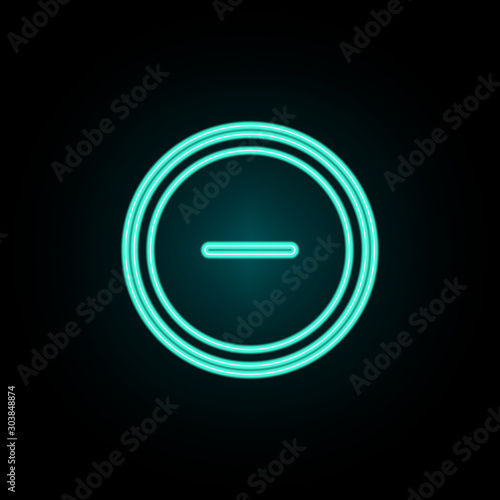 Prohibition neon icon. Simple thin line, outline vector of web icons for ui and ux, website or mobile application