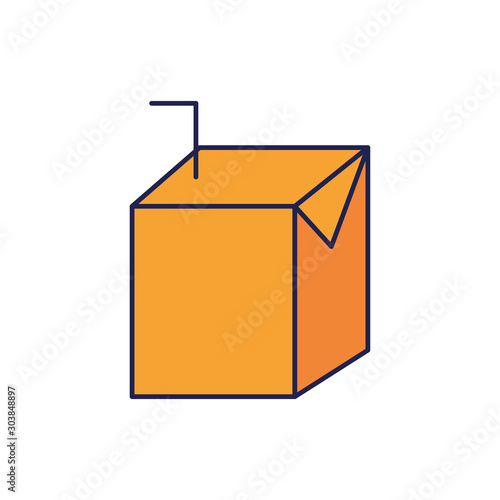 juice box packing isolated icon
