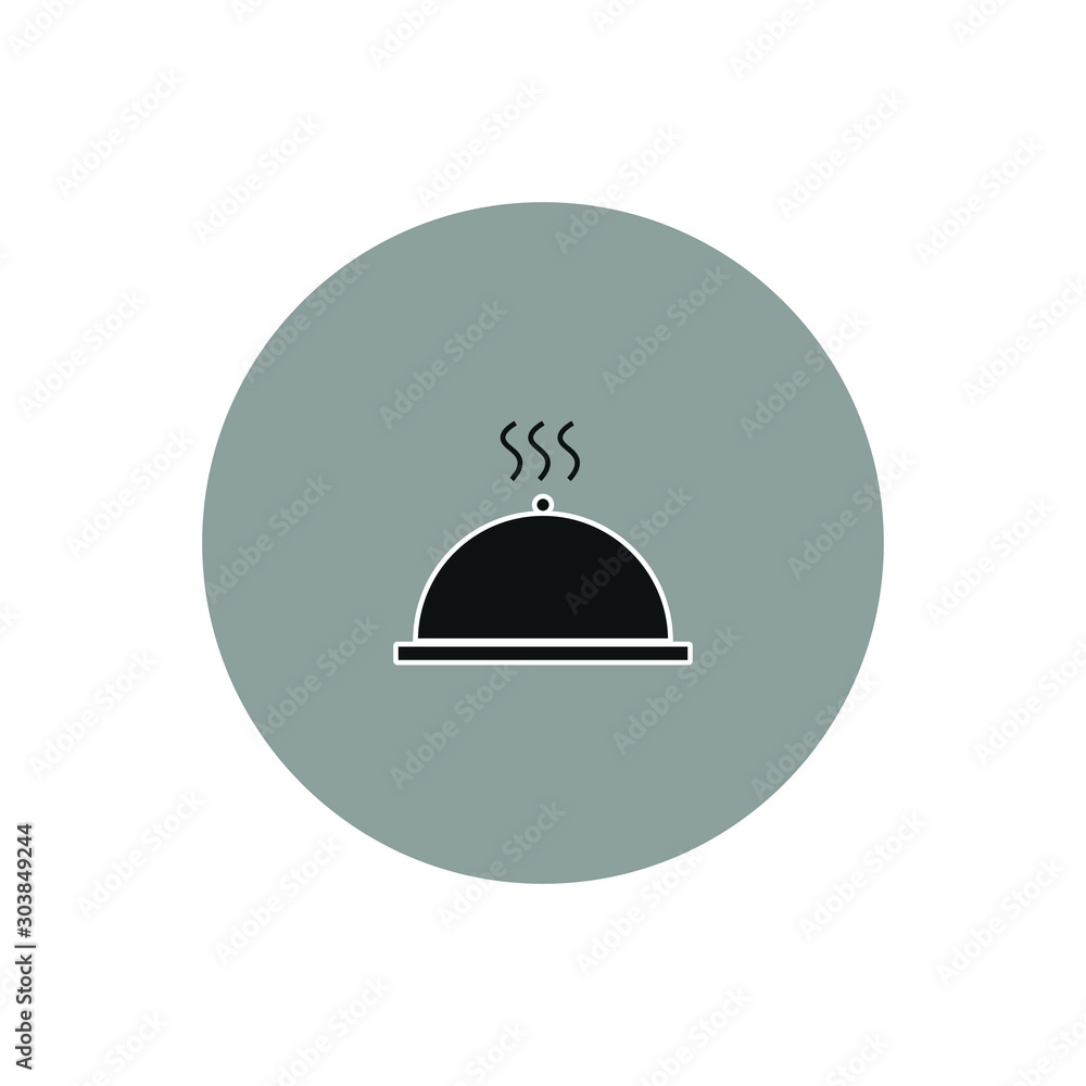Fototapeta premium vector food tray symbol icon formed with simple shapes