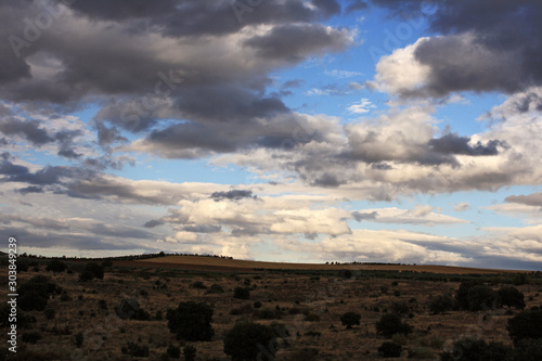 Natural landscape with sky with clouds