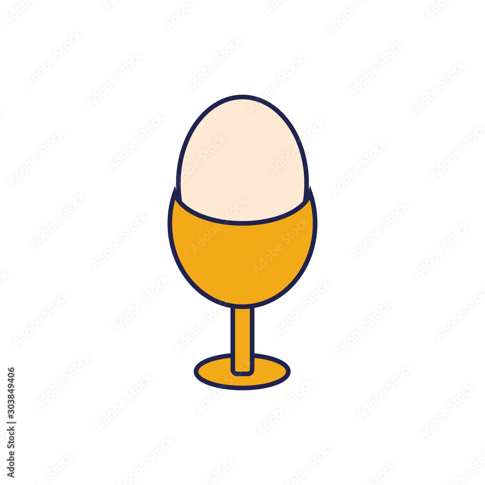 delicious boiled egg healthy food icon