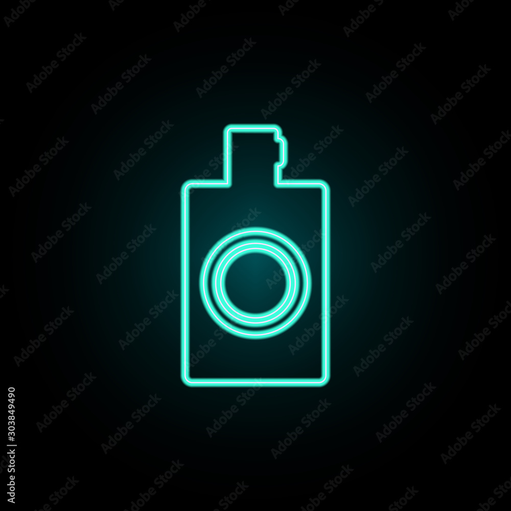 Spray neon icon. Simple thin line, outline vector of web icons for ui and ux, website or mobile application Spray neon icon. Simple thin line, outline vector of web icons for ui and ux, website or mobile application