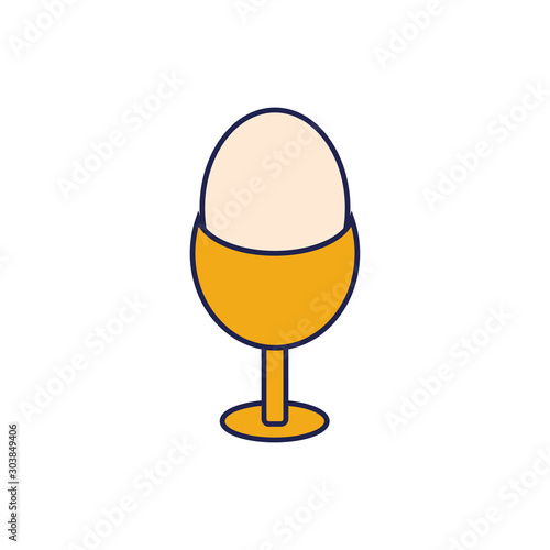 delicious boiled egg healthy food icon