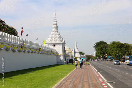 BANGKOK THAILAND - 18th Nov  2019   Travelling to Emerald Buddha Statue  Grand Palace  Bangkok  Thailand.