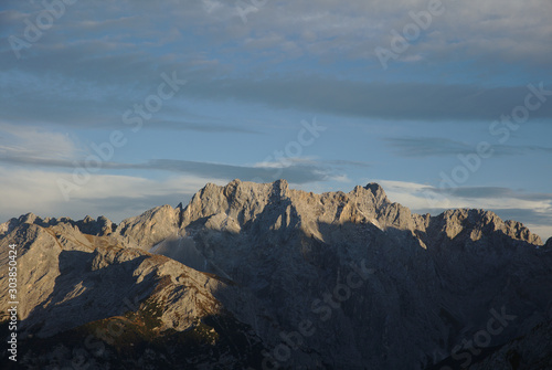 NB__9992 Sunset on mountain range in the Alps