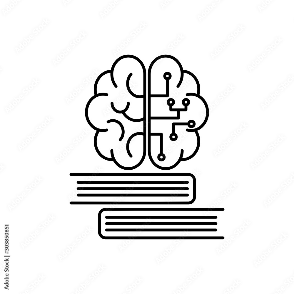 Concept of learning, education and study. Outline thin line flat illustration. Isolated on white background. Concept of learning, education and study. Outline thin line flat illustration. Isolated on white background.