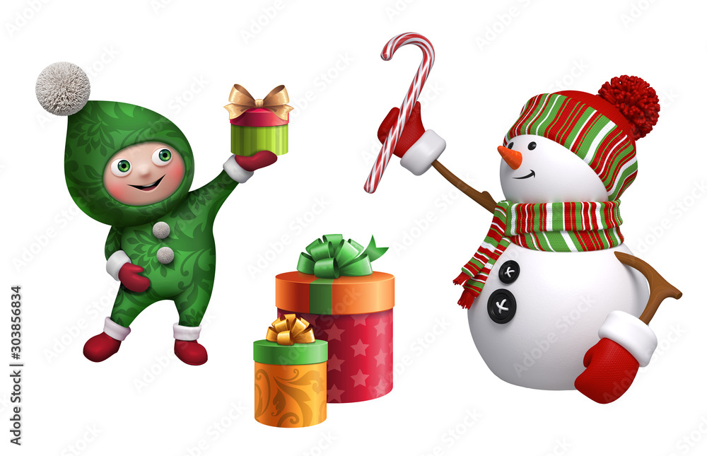 Fotografie Christmas clip art collection