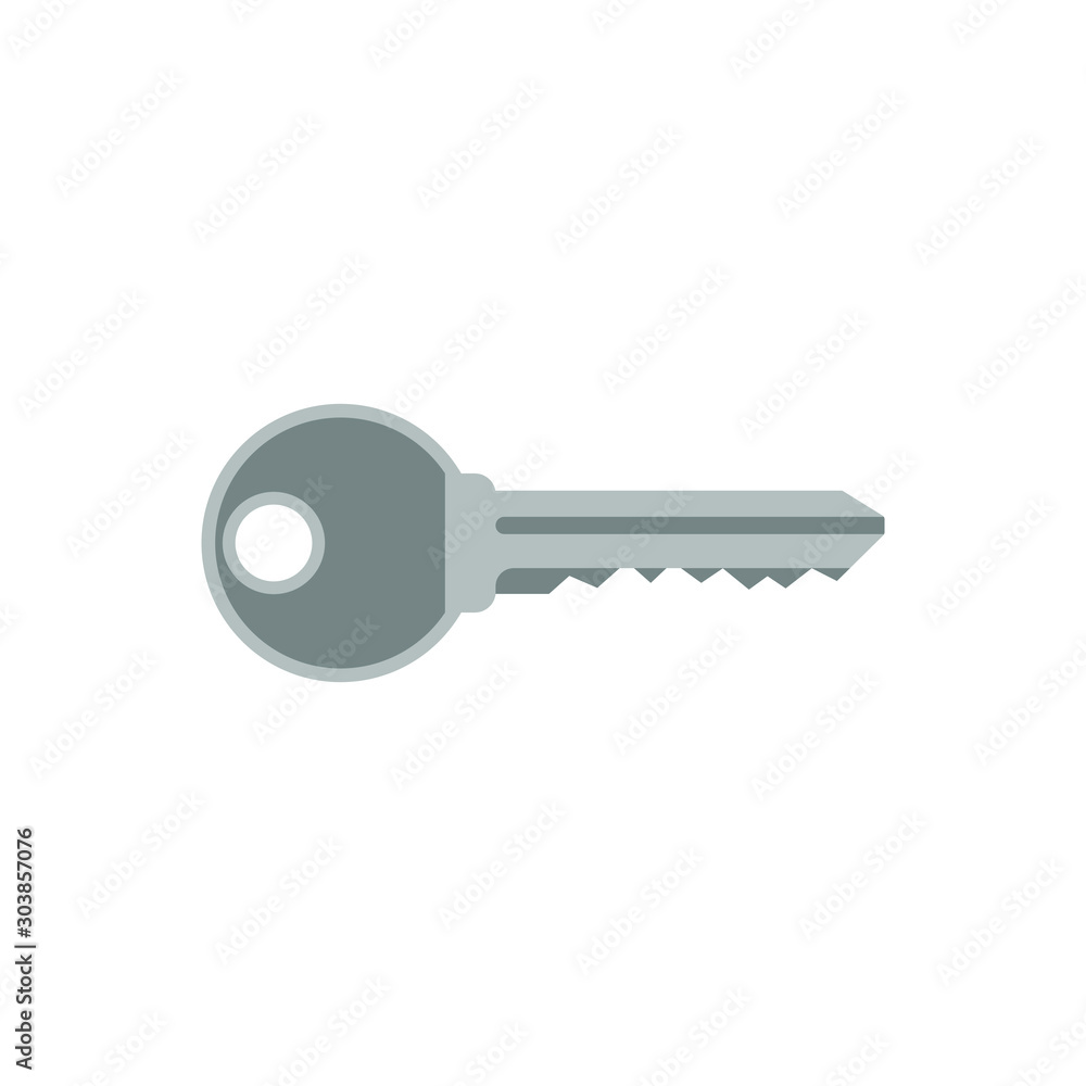 Key graphic icon. Key from the lock sign isolated on white background. Vector illustration Key graphic icon. Key from the lock sign isolated on white background. Vector illustration