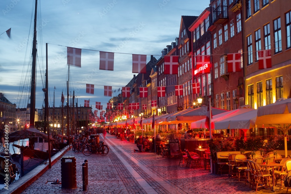 Nyhavn, Copenhague, Danemark 
