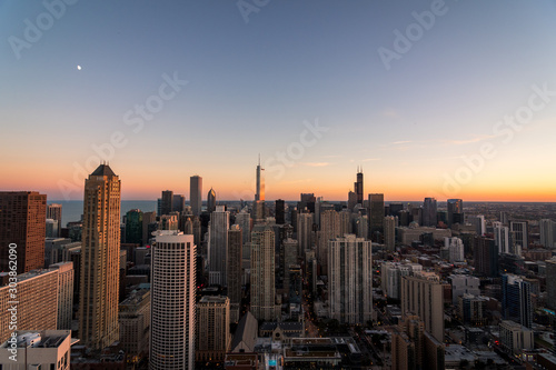 Chicago Sunset Cityscape