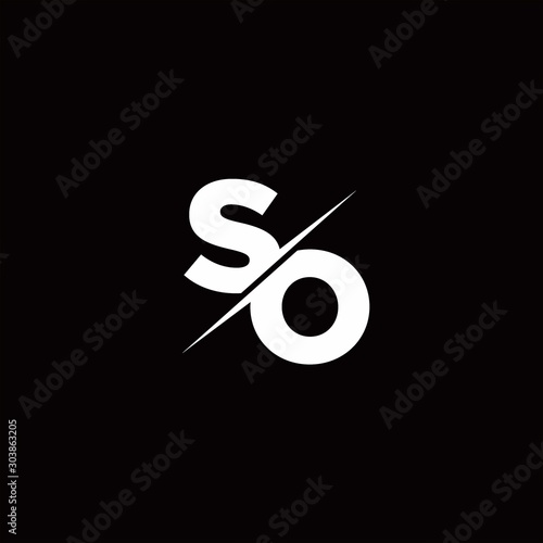 SO Logo Letter Monogram Slash with Modern logo designs template