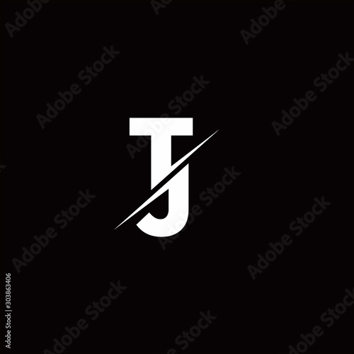 TJ Logo Letter Monogram Slash with Modern logo designs template photo