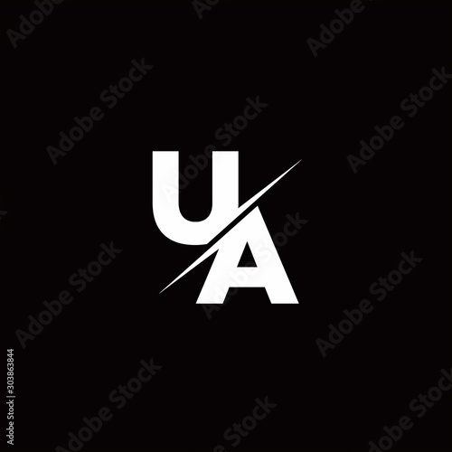 UA Logo Letter Monogram Slash with Modern logo designs template