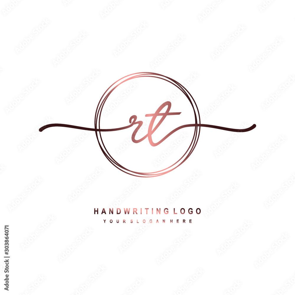 RT Initial handwriting logo design with circle lines dark pink gradation color. handwritten logo for fashion, beauty, team, wedding, luxury logo RT Initial handwriting logo design with circle lines dark pink gradation color. handwritten logo for fashion, beauty, team, wedding, luxury logo