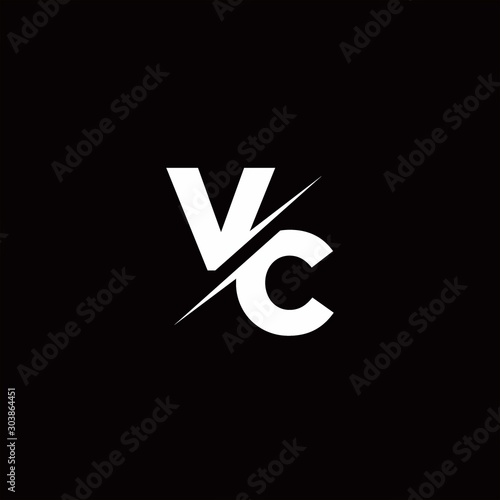 VC Logo Letter Monogram Slash with Modern logo designs template