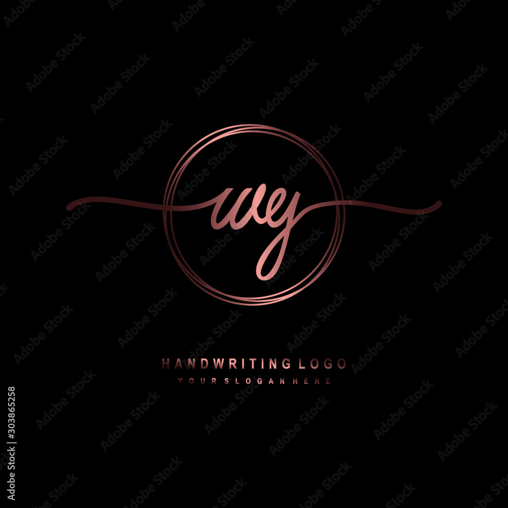 WY Initial handwriting logo design with circle lines dark pink gradation color. handwritten logo for fashion, beauty, team, wedding, luxury logo WY Initial handwriting logo design with circle lines dark pink gradation color. handwritten logo for fashion, beauty, team, wedding, luxury logo