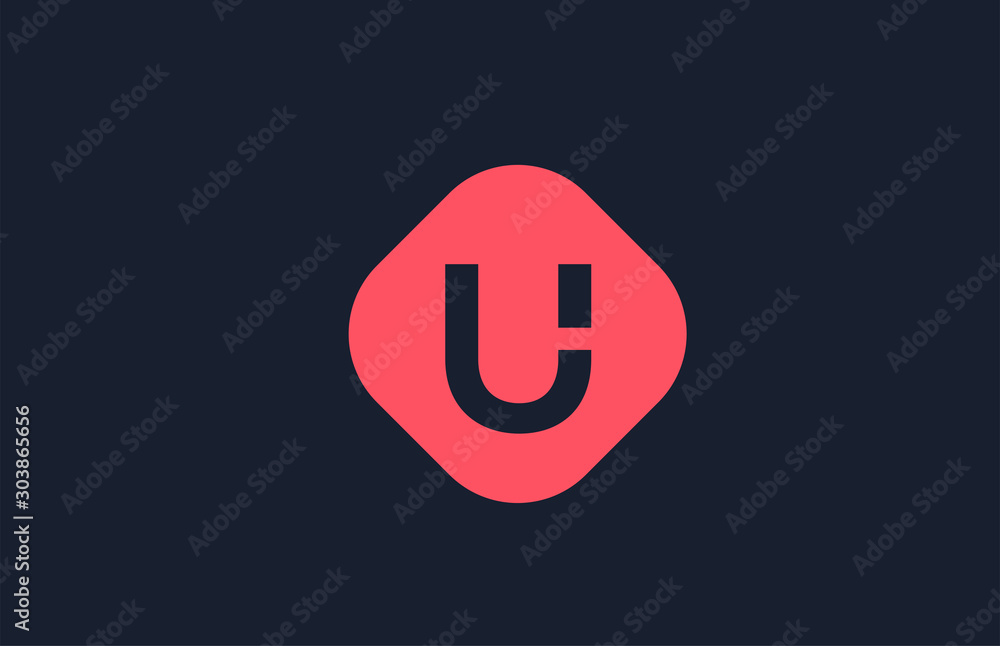 letter U alphabet icon logo shape for business company design Stock ...