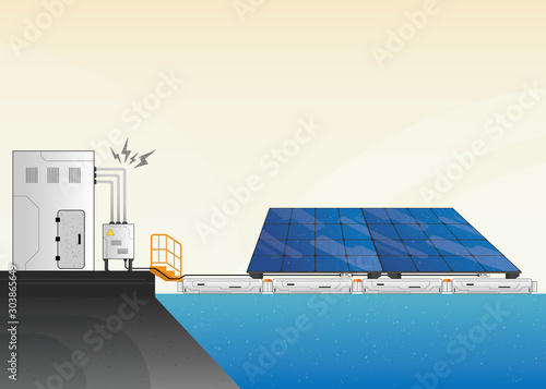 solar cell energy, solar floating power plant