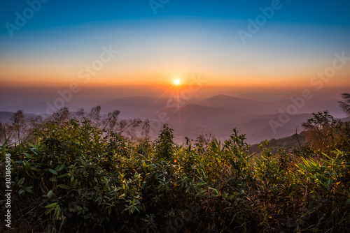 Aerial view, landscape from the top of mountain