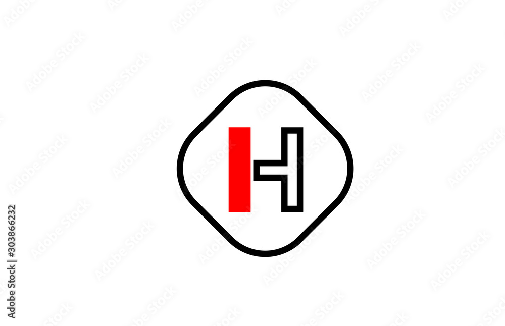 H alphabet letter icon logo shape for business company design H alphabet letter icon logo shape for business company design