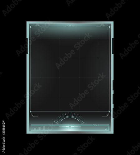 Futuristic display with copy space. Sci-fi concept design.