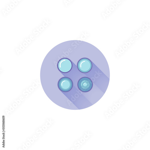 Camera objective colorful flat vector icon