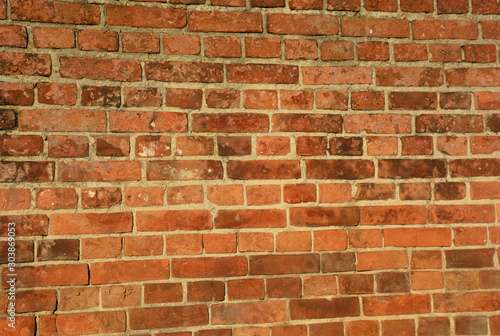 Vintage red brick wall. Brick wall retro textured background surface