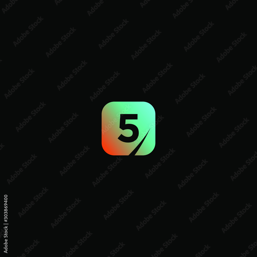 Initial Letter 5 Logo Template Design Initial Letter 5 Logo Template Design