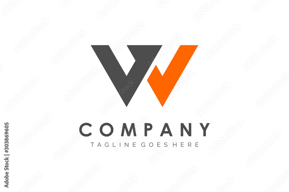 Simple Geometric Letter W Logo. Flat Vector Logo Design Template Element. Simple Geometric Letter W Logo. Flat Vector Logo Design Template Element.