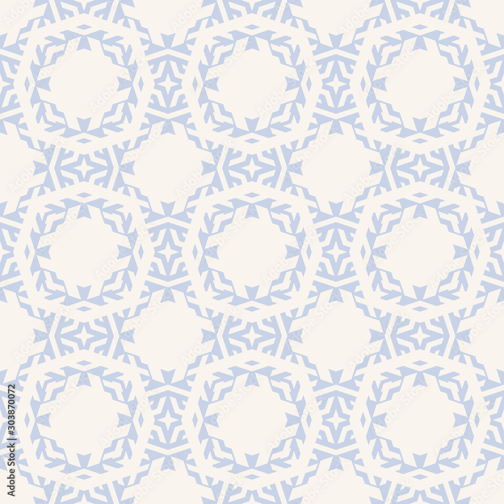 Subtle vector ornamental seamless pattern with carved grid, stars, diamonds Subtle vector ornamental seamless pattern with carved grid, stars, diamonds