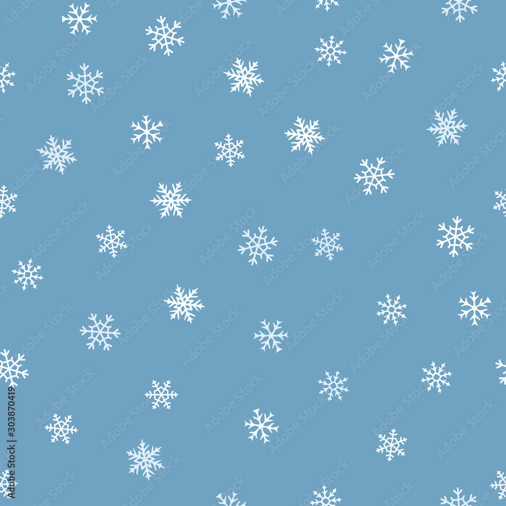 Snow seamless pattern. Subtle vector background with small white snowflakes Snow seamless pattern. Subtle vector background with small white snowflakes
