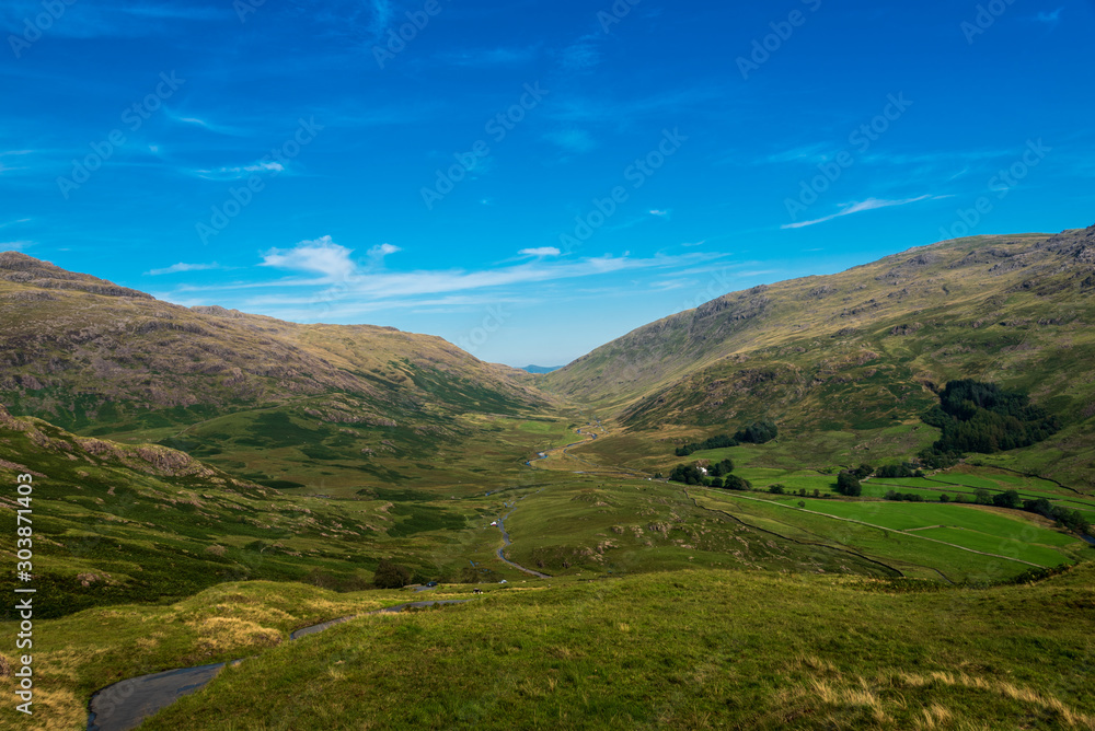 Through the scenic valleys and Mountains in Cumbra, Lake District Through the scenic valleys and Mountains in Cumbra, Lake District