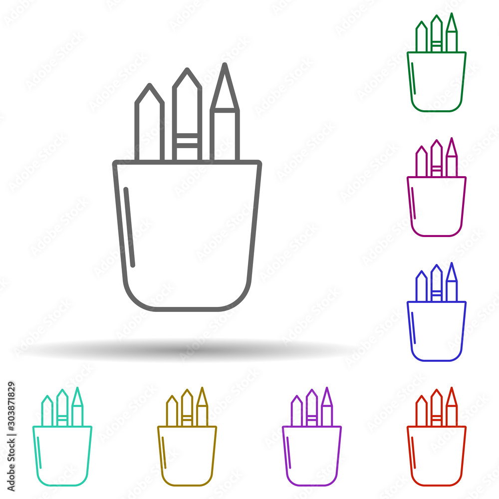 Kicked multi color icon. Simple thin line, outline vector of education icons for ui and ux, website or mobile application Kicked multi color icon. Simple thin line, outline vector of education icons for ui and ux, website or mobile application