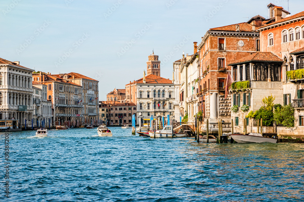 View of famous Grand Canal in Venice, Italy