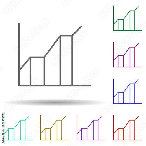 Financial schedule multi color icon. Simple thin line, outline vector of education icons for ui and ux, website or mobile application