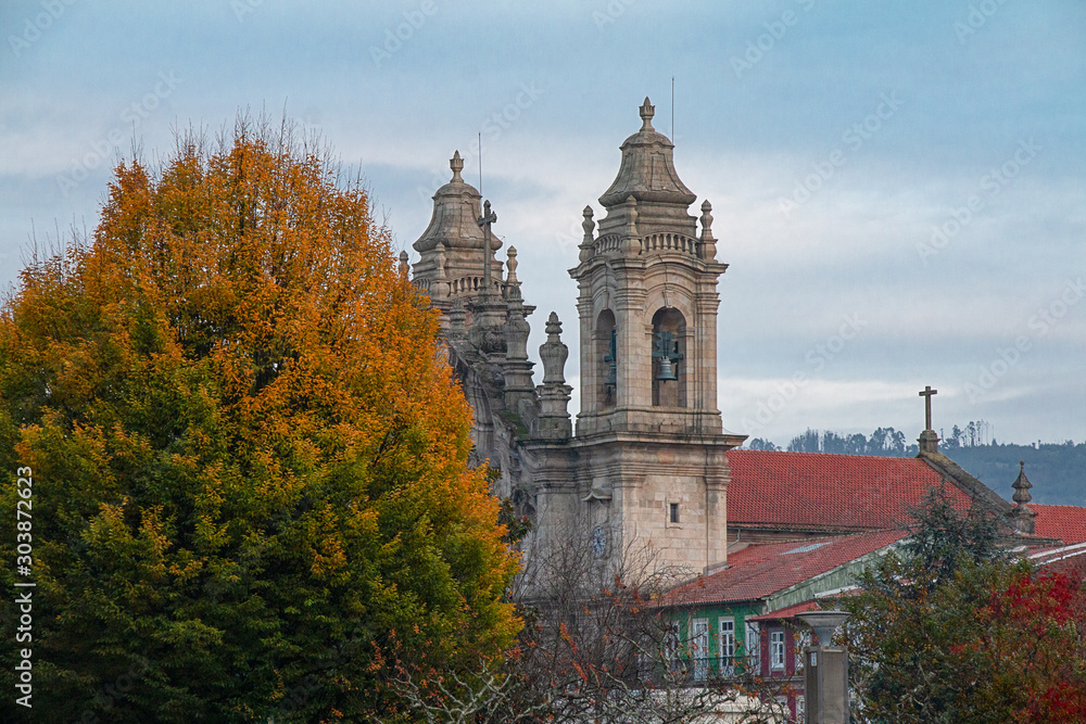 Braga - Portugal - Street views, monuments and Bom Jesus Sanctuary in the fog